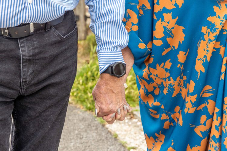 Out and about with the red button